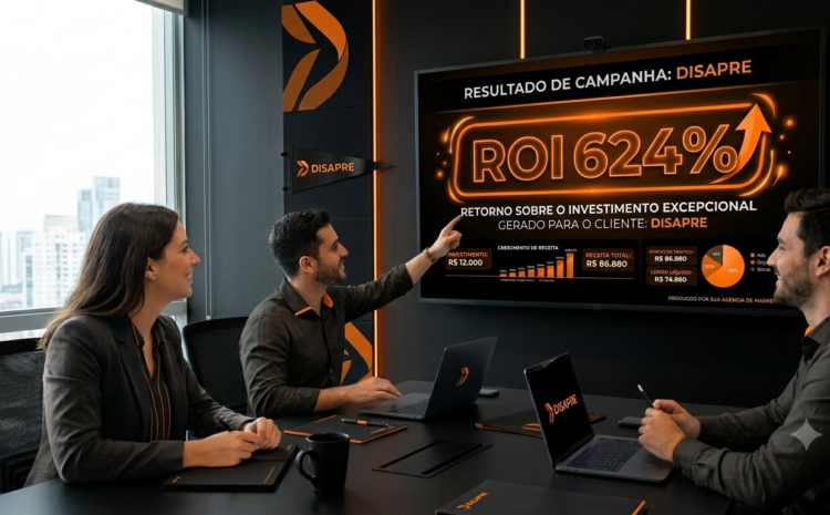 roi 624% gerado para o cliente disapre, case de sucesso